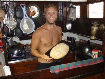 The smell of freshly baked bread.