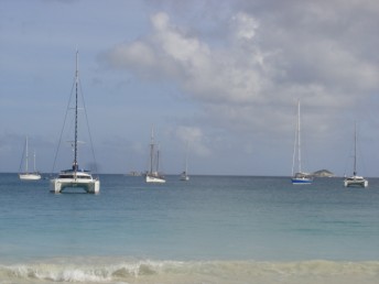 Praslin anchorage.