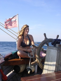 Amiria at the helm.