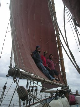 Standing in the mainsail