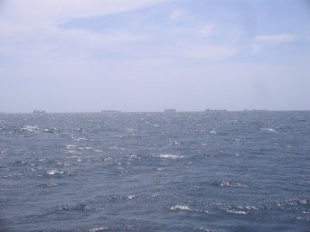 Big boats leaving Panama