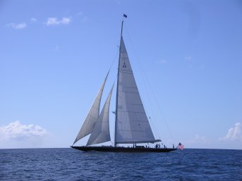 Endeavor under sail