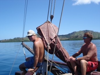 Lookouts on the bow