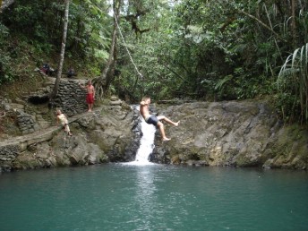 Jack jumping off the rope swing