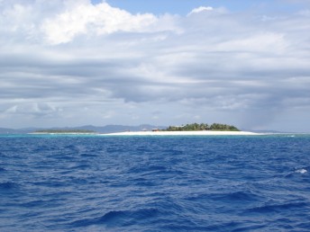 An island at the edge of Wilkes Passage