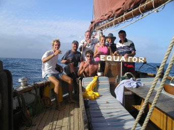 Celebrating crossing the equator