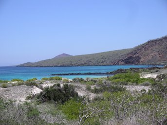 The beach on the other side of the island