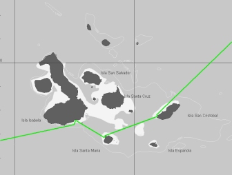 Our route through the Galapagos Islands