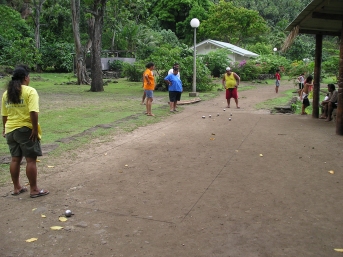 Villagers playing Boules