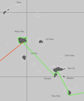 Our progress through the Marquesas