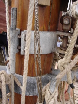 Broken rigging wire