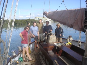 The crew leaving Whangarei