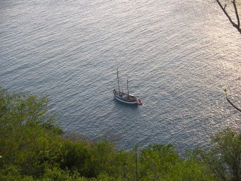 View from the top of Petit Nevis