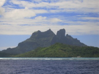 Views approaching Bora Bora