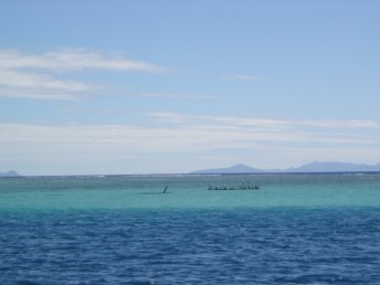 The outer reef at Huahine