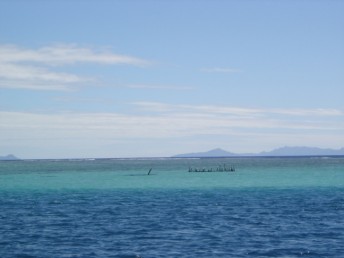 The outer reef at Huahine
