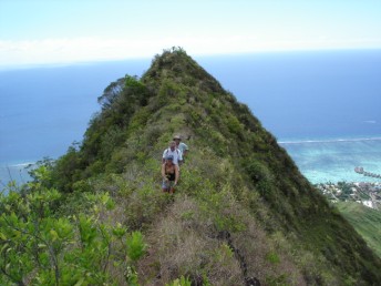 Walking along the ridge