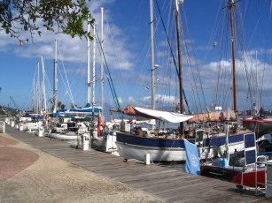 Moored on the dock in Pape'ete