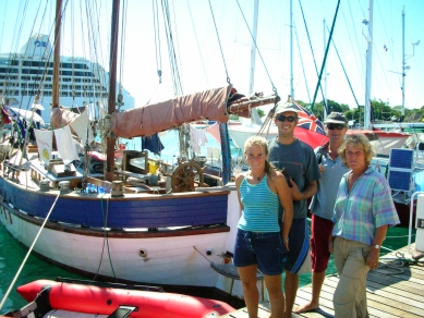 The crew, on the dock in Tahiti (Morton)