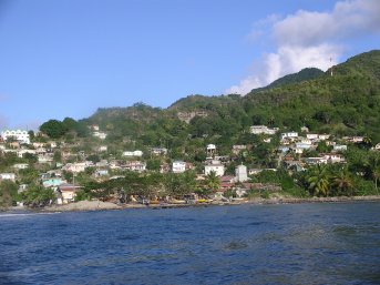 Coastal village, St Lucia
