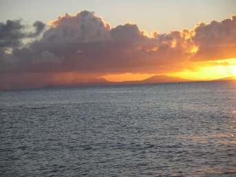 Sunset over Monserrat