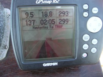 9.5 knots on the GPS
