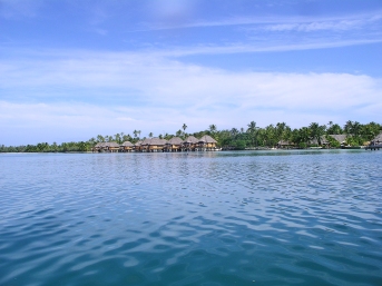 Snooty hotel with lovely over-water bungalows