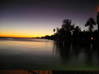 Sunset from the Kia Ora hotel