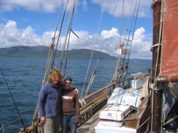 Clare and Katharine aboard