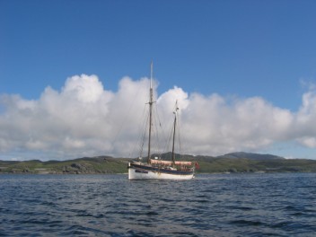 Looking back to Listalight on Loch Tarbert