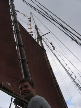 Nick on the Eigg circumnavigation