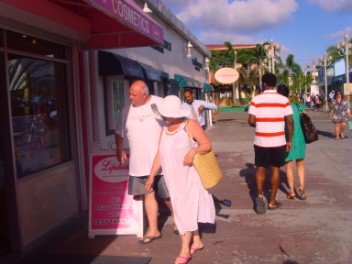 The cruiseship inmates descend for duty free...