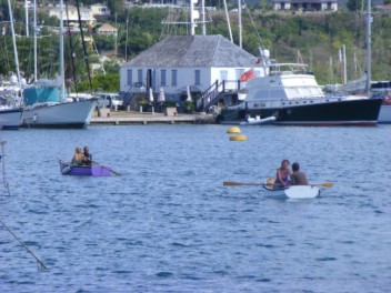 Aboard the dinghies