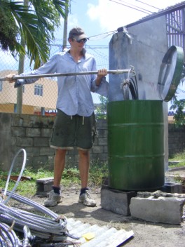 Boiling the rigging in 8gallons of linseed