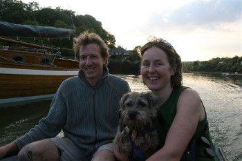 Lotty, David and Katharine at Roundwood Quay.